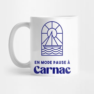 Carnac in break mode - Brittany Morbihan 56 Sea Holidays Beach Mug